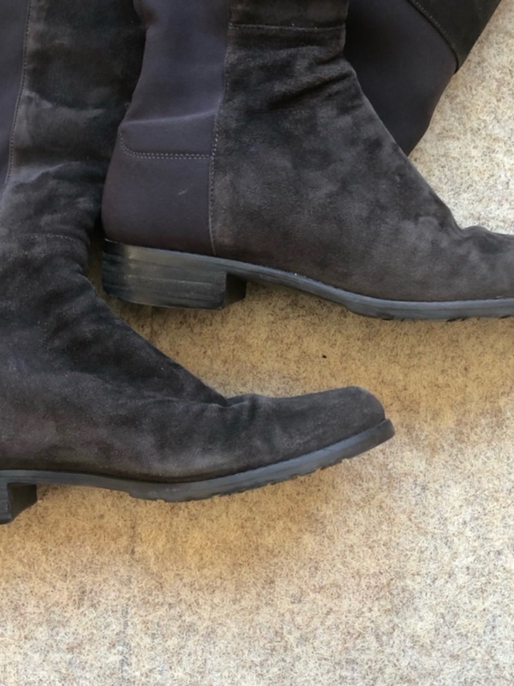 Stuart Weitzman 5050 Dark Grey Suede Boot - Picture 2 of 3